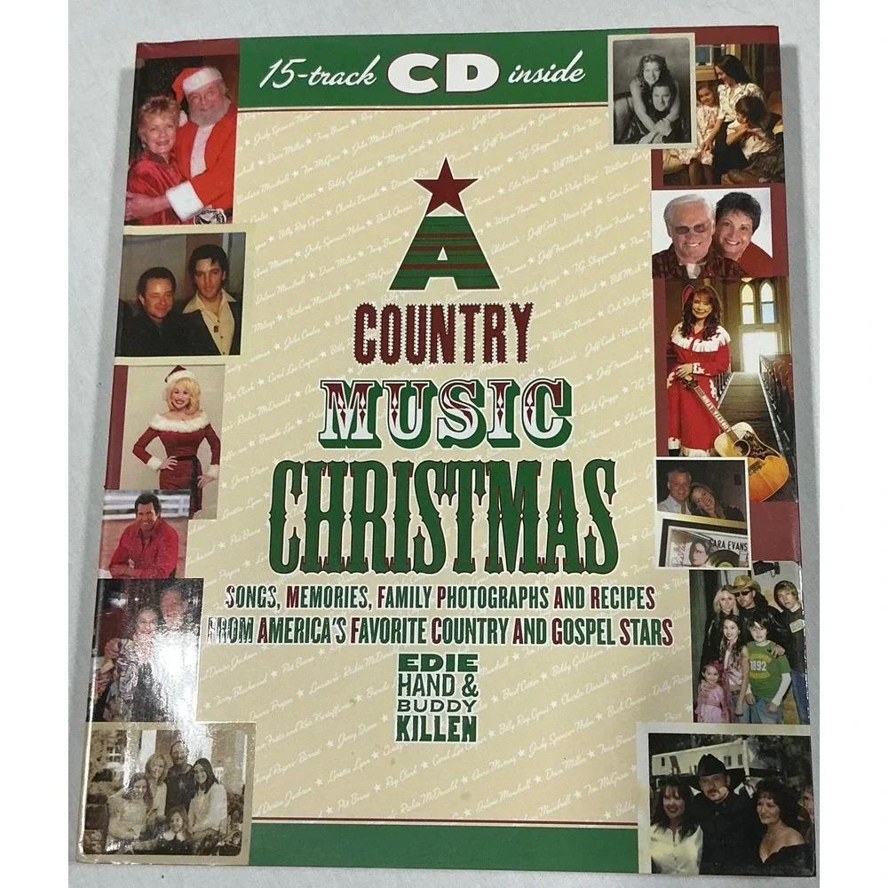 Country Music Christmas Edie Hand Buddy Killen Hardcover Book CD